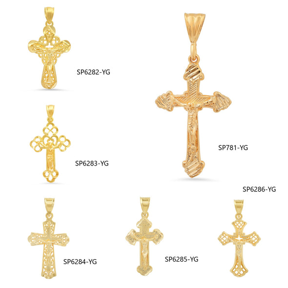 Gold Plated Silver Crucifix Pendant Collection
