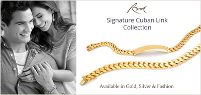Signature Cuban link collection of chain and bracelets in 14 karat, sterling silver and plated fashion metals