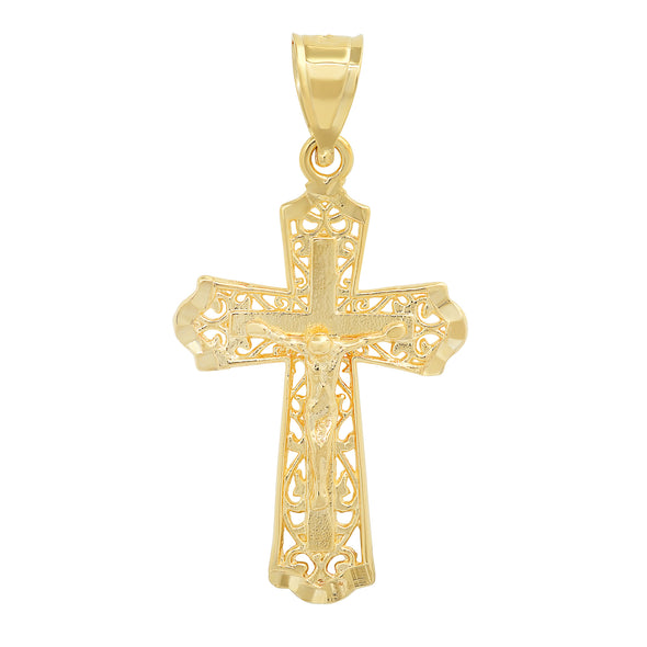 Gold Plated Silver Crucifix Pendant Collection