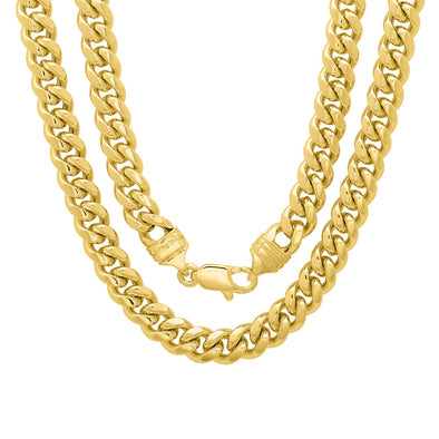 Yellow Gold Plated 6 mm Miami Cuban Link Chain ( 16-30 Inch )