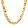 Yellow Gold Plated 8 mm Miami Cuban Link Chain (18-32 Inch)