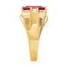 Yellow Gold Plated and Cubic Zirconia Gents Ring (Size 9-13)