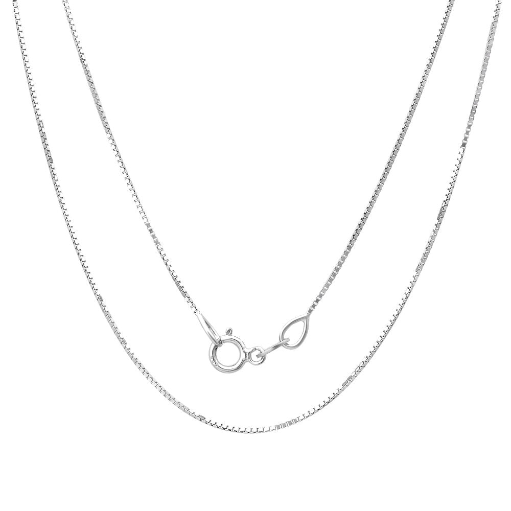 14K White Gold .50 mm Box Chain (16-24 Inch) (Copy)