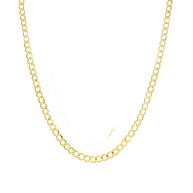 14K Yellow Gold 5 mm Concave Curb Chain (18-26 Inch)