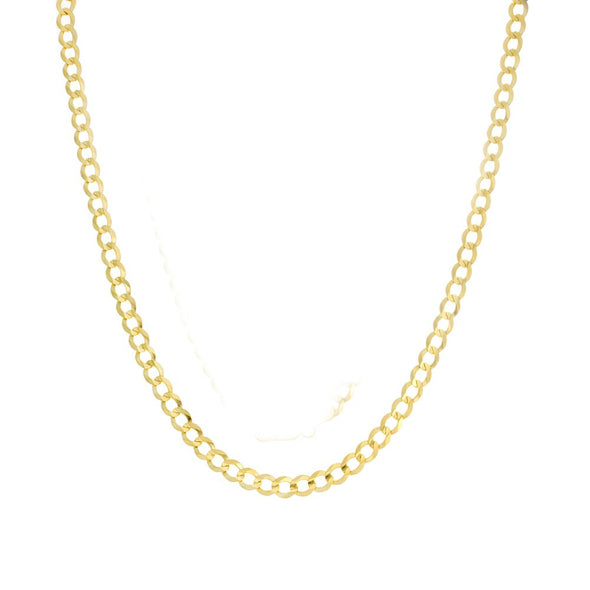 14K Yellow Gold 5 mm Concave Curb Chain (18-26 Inch)