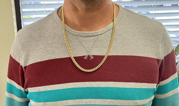 14K Gold 5 mm Miami Cuban Link Chain Necklace