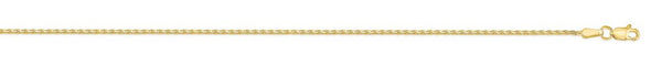 14K Yellow Gold 2 mm Wheat Chain (16-24 Inch)