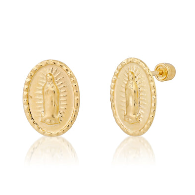 14K Yellow Gold Guadalupe Baby Stud Earring