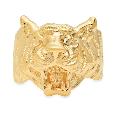 14K Yellow Gold El Tiger Ring (Size 8-12)