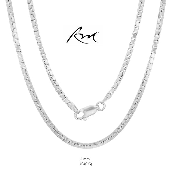 Sterling Silver Box Chain Necklaces