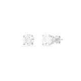 14k Gold 6 mm CZ Four-Prong Setting Stud Earrings 1 ctw