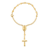 Gold or Platinum Plated Guadalupe Bead Rosary Bracelet