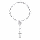 Gold or Platinum Plated Guadalupe Bead Rosary Bracelet