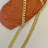 textured fashion gold plated curb link chain
