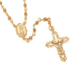 Yellow Gold Plated Rosary Necklace
