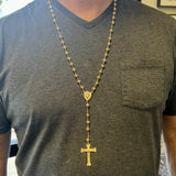 Yellow Gold Plated Nazareth Rosary Necklace