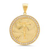 Gold Plated and CZ Crucifix, Jesus Face, Praying Hands Medal Necklaces