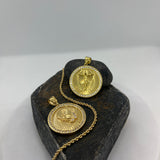 Gold Plated and CZ Crucifix, Jesus Face, Praying Hands Medal Necklaces