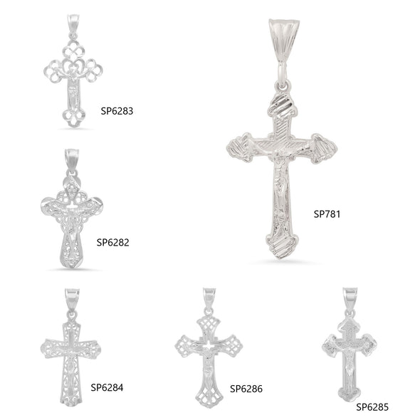 Sterling Silver Crucifix Pendant Collection