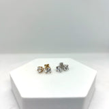 14k Gold 1 CTW CZ Stud Earrings 7 mm