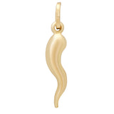 14K Yellow Gold Italian Horn Pendant