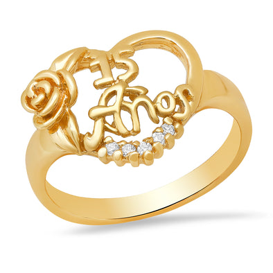14K Gold and Gold Plated Silver 15 Ring