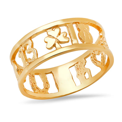 14K Gold Lucky Charms Band Ring