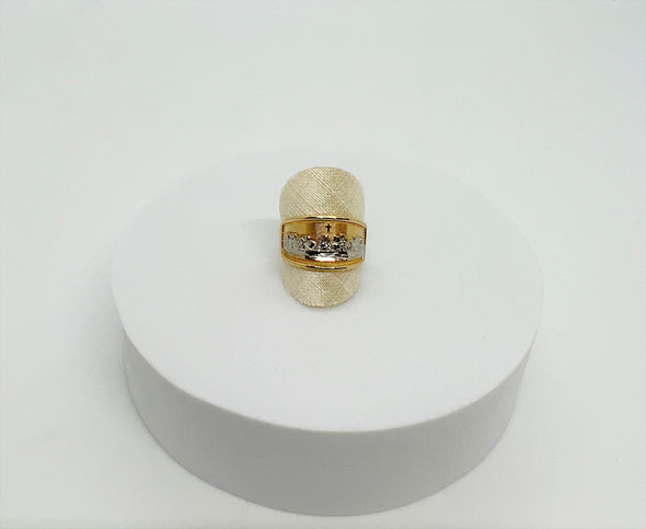 14K Yellow and White Gold Last Supper Ring