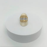 14K Yellow and White Gold Filigree Last Supper Ring
