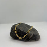 Sterling Silver Yellow Gold Plated Figaro Chain 5mm (16"-30")