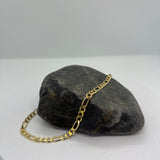 Sterling Silver Yellow Gold Plated Figaro Chain 5mm (16"-30")
