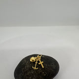 Sterling Silver Yellow Gold Plated Faith, Hope and Charity Pendant