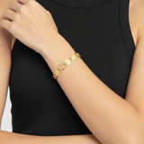 Sterling Silver Yellow Gold Plated Saints Bracelet (7"-9")