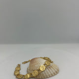 Sterling Silver Yellow Gold Plated Saints Bracelet (7"-9")