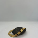 Sterling Silver Yellow Gold Plated Saints Bracelet (7"-9")