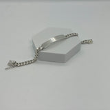Sterling Silver 7 mm Cuban Link ID Bracelet (7-9 Inch)