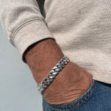 Sterling Silver 13 mm Cuban Link ID Bracelet (8.5-8.75 Inch)