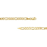 Sterling Silver and Gold Plated Silver Saints Medal Figaro Link 6 and 7 inch  Bracelet