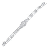 Sterling Silver 2 Strand Figaro St. Jude St. Jude San Judas Medal Bracelet