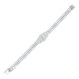Sterling Silver 2 Strand Figaro Guadalupe Medal Bracelet