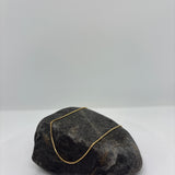 Yellow Gold Plated Sterling Silver 1 mm Box Chain ( 16"-30" )