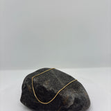 Yellow Gold Plated Silver Box Chain 1mm (16"-30")