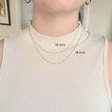 Sterling Silver Yellow Gold Plated Box Chain 1.25mm (16"-30")