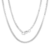Sterling Silver Box Chains from 1mm-2mm (16"-30")