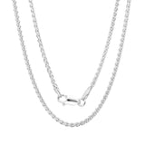 Sterling Silver Yellow Gold Plated Wheat Chain 1.5mm (16"-30")