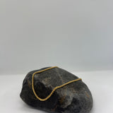 Sterling Silver Yellow Gold Plated Wheat Chain 1.5mm (16"-30")