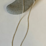 Sterling Silver Yellow Gold Plated Wheat Chain 1.5mm (16"-30")