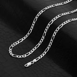 Sterling Silver Yellow Gold Plated Figaro Chain 5mm (16"-30")