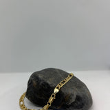 Sterling Silver Yellow Gold Plated Figaro Chain 7mm (18"-30")