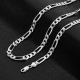 Sterling Silver Yellow Gold Plated Figaro Chain 8mm (18"-30")
